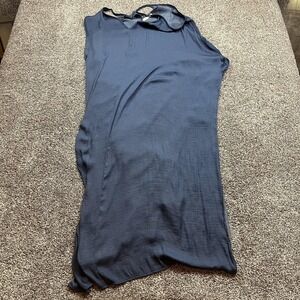 Van Winkle‎ & Co Dress Womens 2X Blue Sleeveless Maxi V Neck Plus Size Polyester